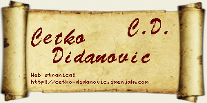 Ćetko Didanović vizit kartica